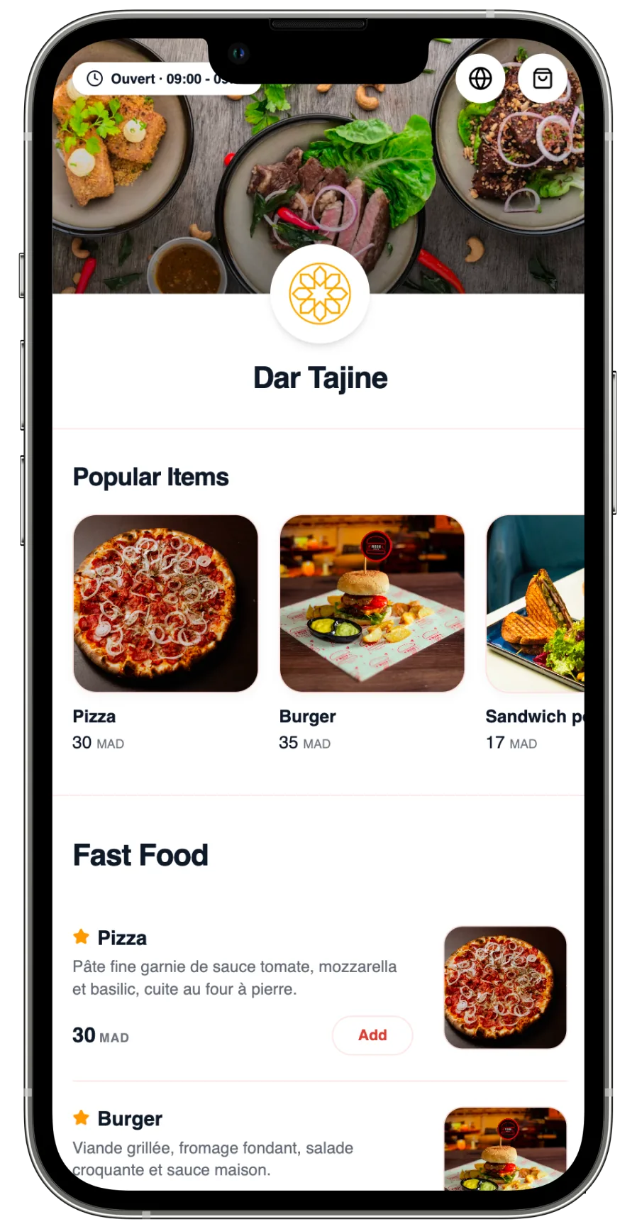 A digital menu your guests can open in seconds.